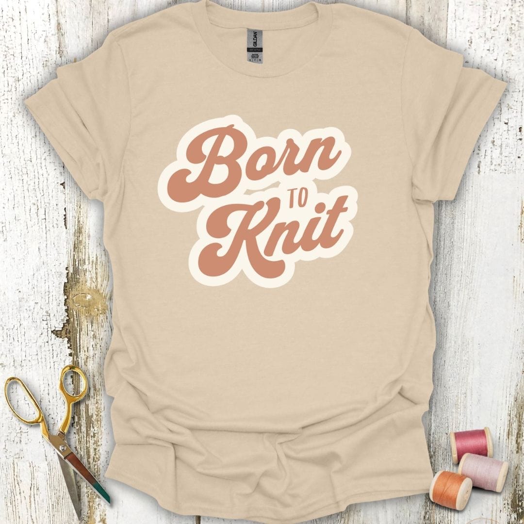 Born to Knit Brown T-Shirt