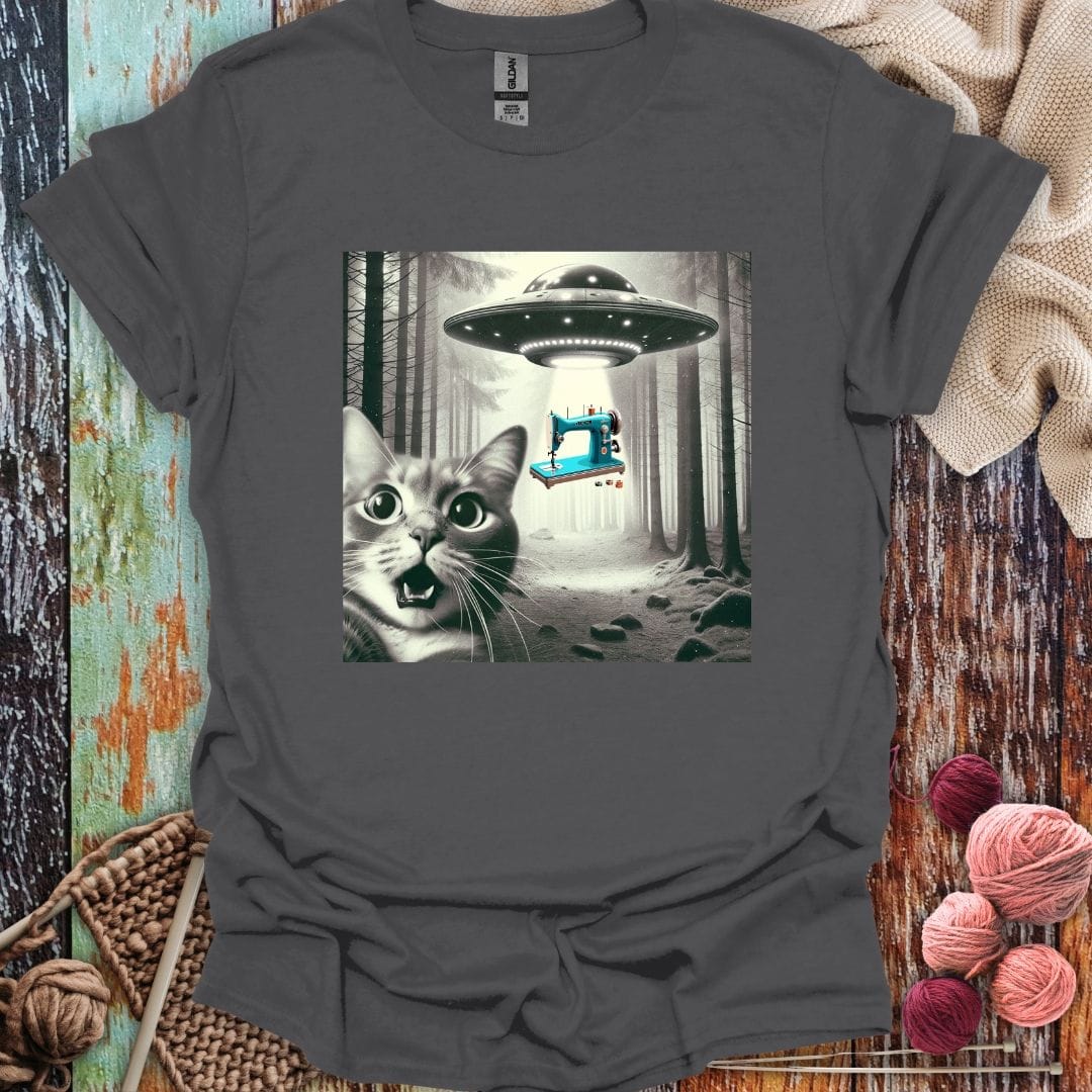 Cat UFO Sewing T-Shirt