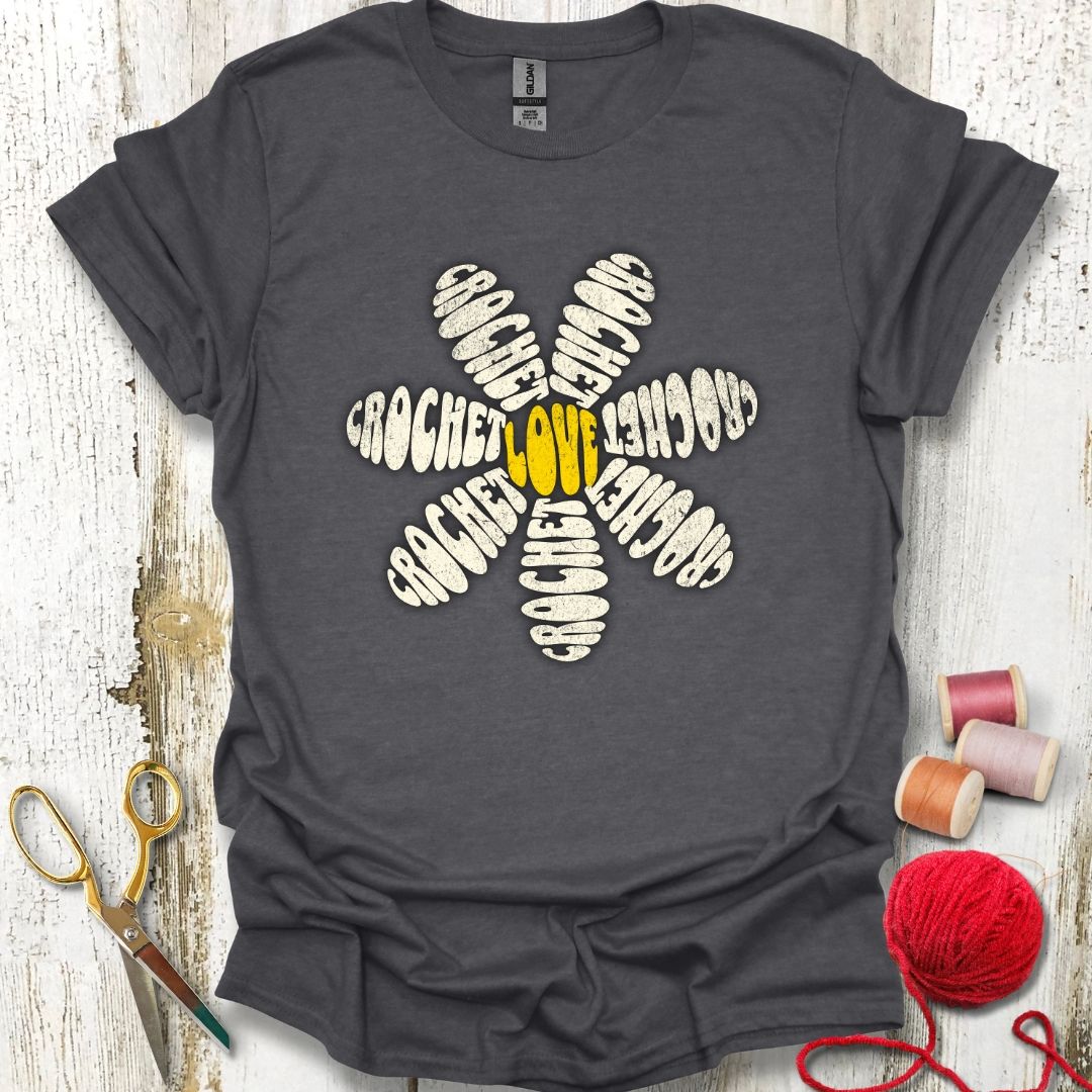 Crochet Flower T-Shirt