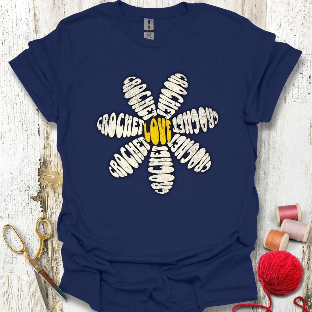 Crochet Flower T-Shirt