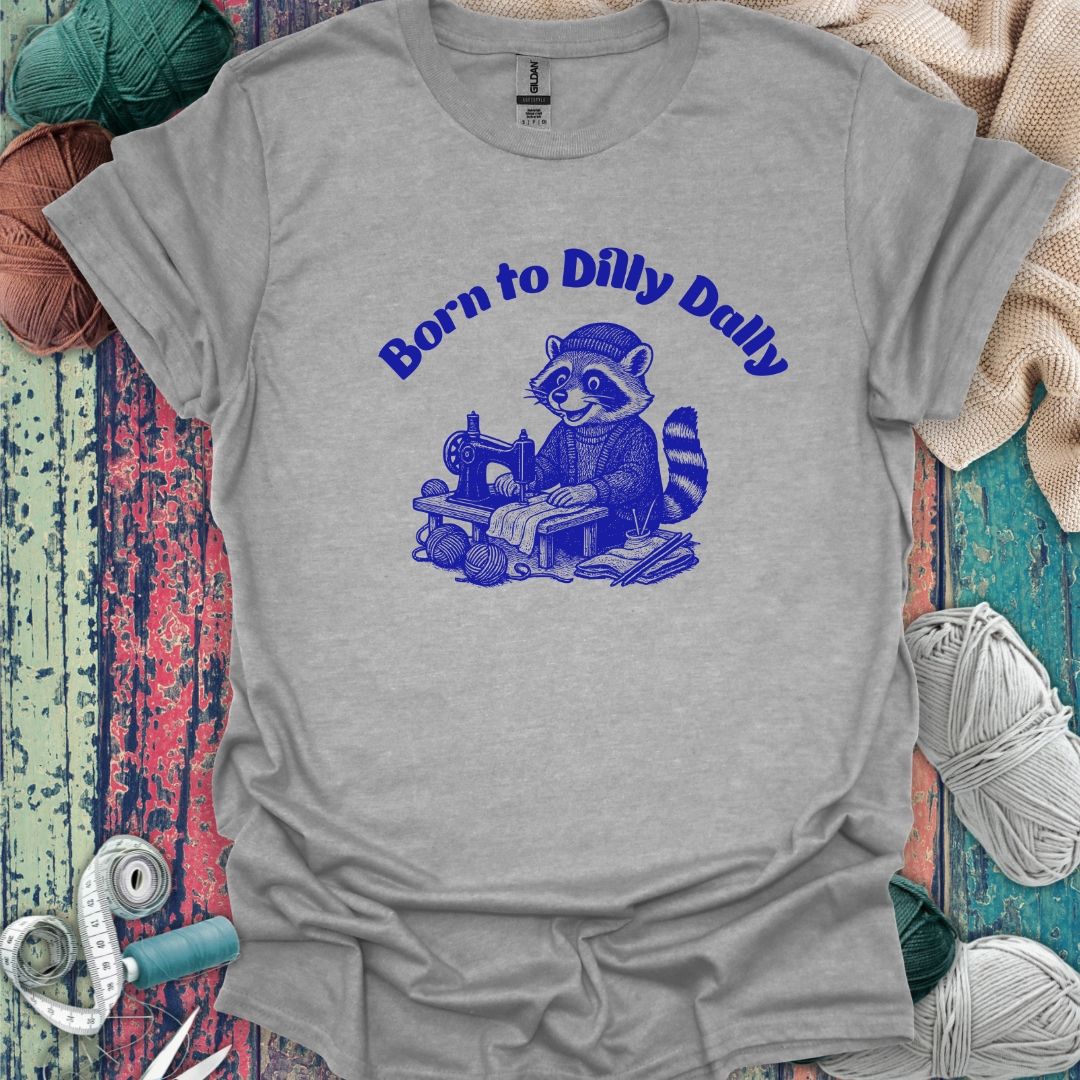 Funny Racoon Sewing T-Shirt