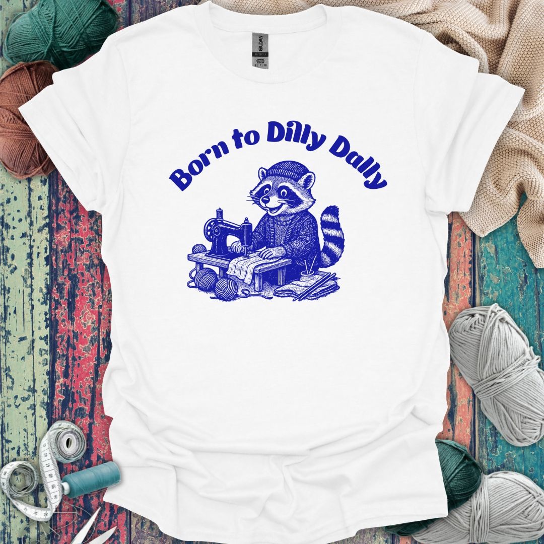Funny Racoon Sewing T-Shirt