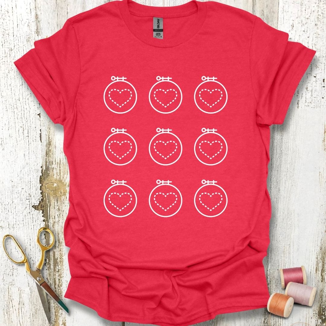 Embroidery Hoop Grid T-Shirt