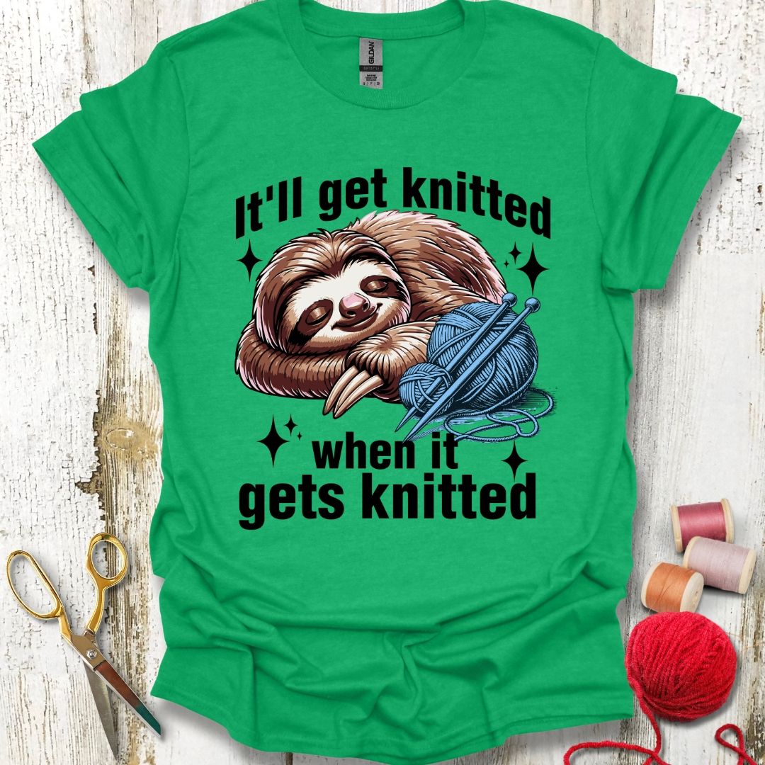 Funny Slow Knitting Sloth T-Shirt