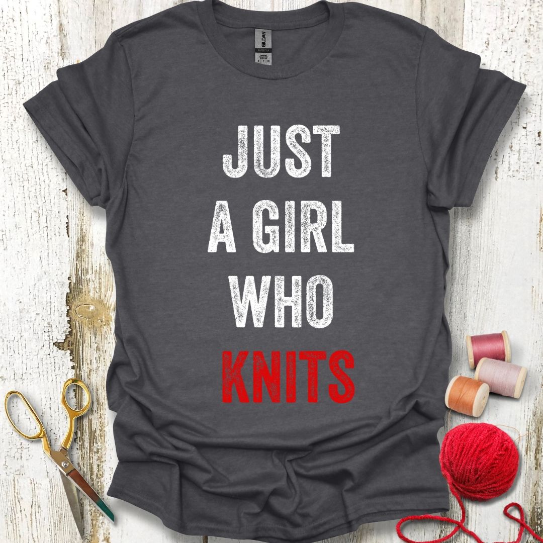 A Girl Who Knits T-Shirt