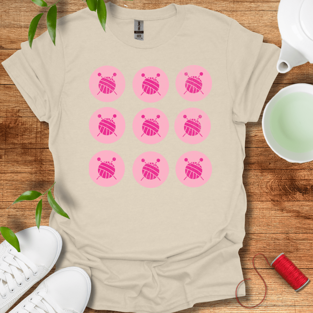 Knitting Pink T-Shirt