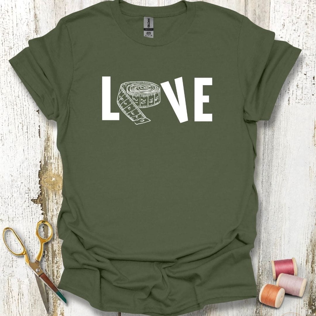 Sewing Tape Measure Love T-Shirt
