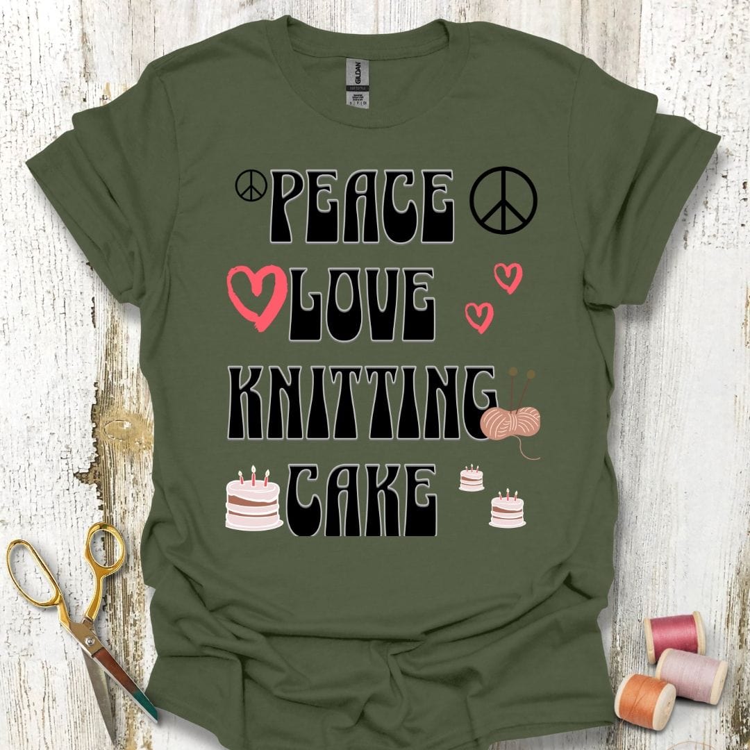 Peace, Love, Knitting T-Shirt