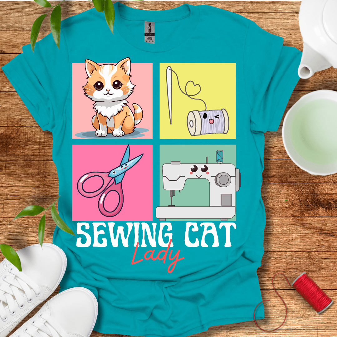 Sewing Ginger Cat T-Shirt