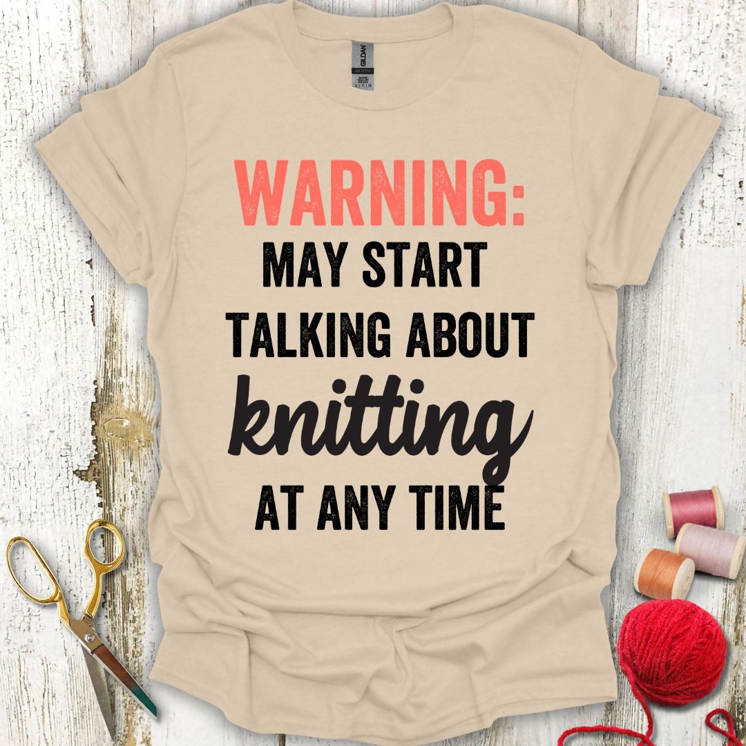 Funny Knitting Talking T-Shirt