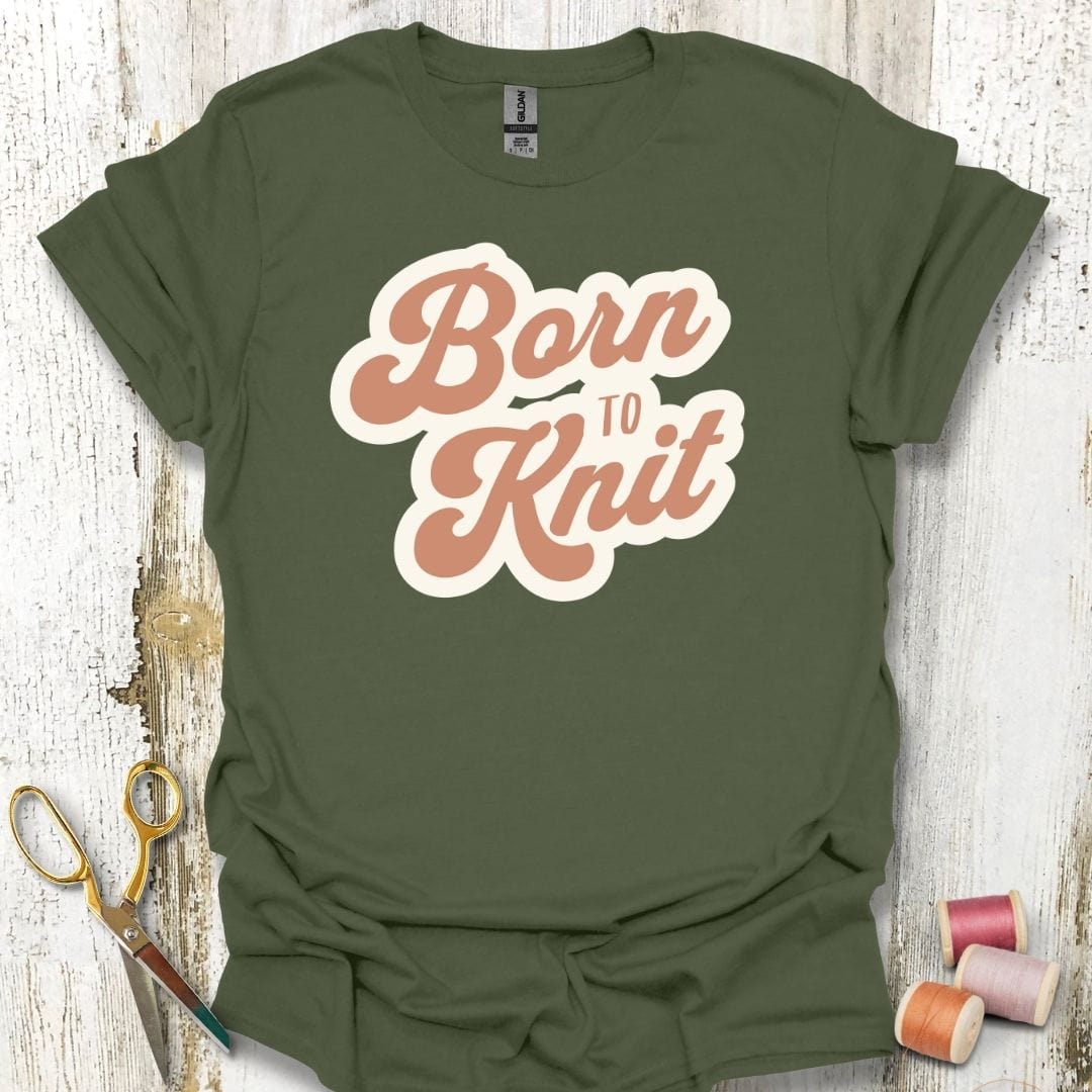 Born to Knit Brown T-Shirt