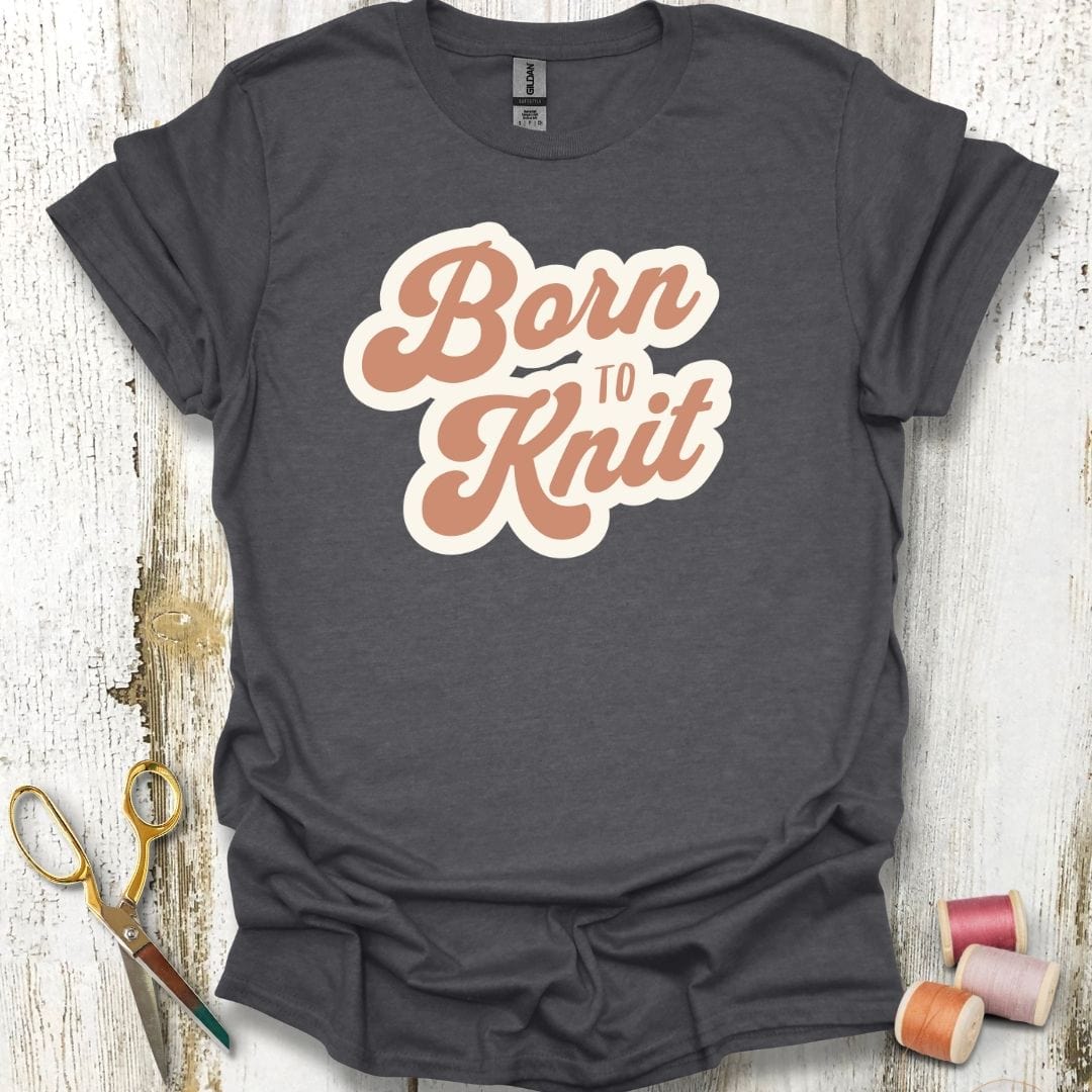 Born to Knit Brown T-Shirt
