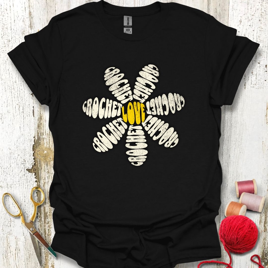 Crochet Flower T-Shirt