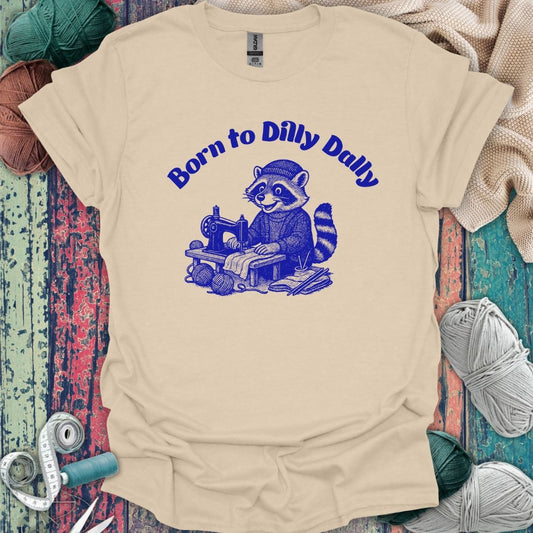 Funny Racoon Sewing T-Shirt