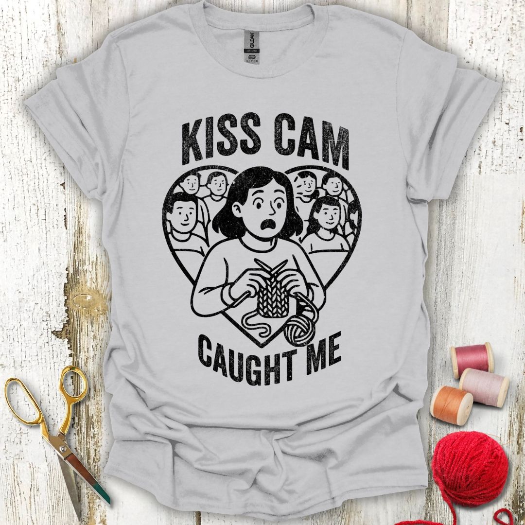 Funny Caught Knitting T-Shirt