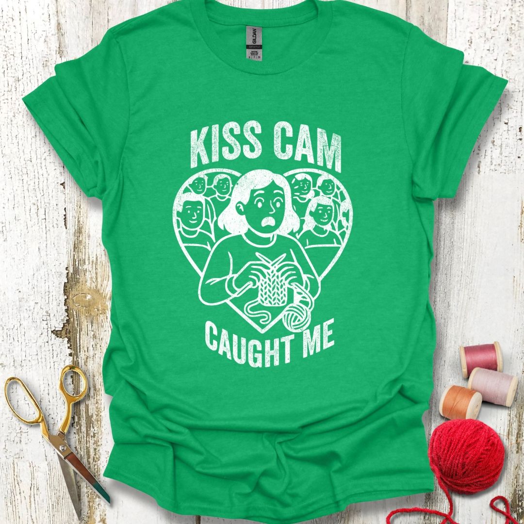 Funny Caught Knitting T-Shirt
