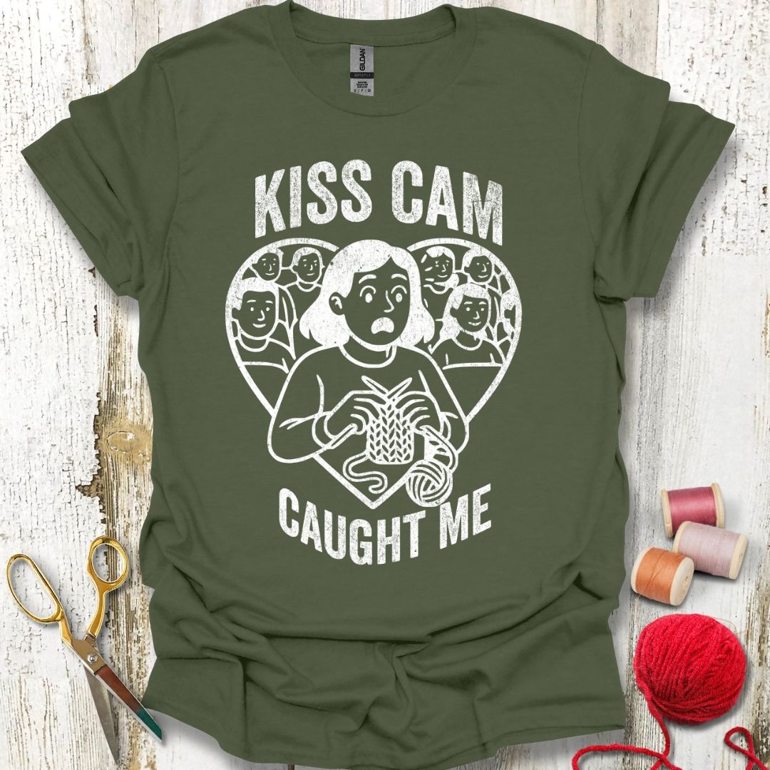 Funny Caught Knitting T-Shirt