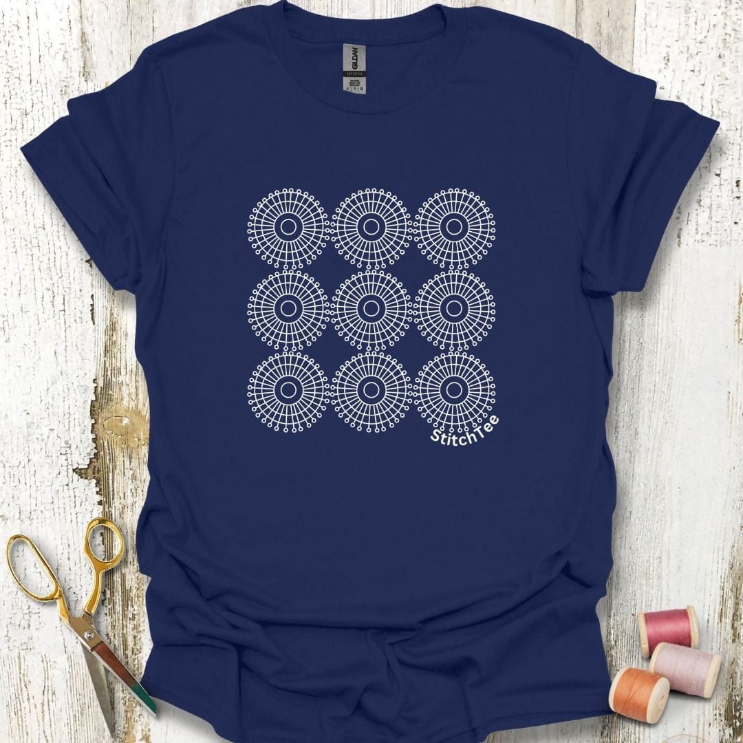 Sewing Pin Grid T-Shirt