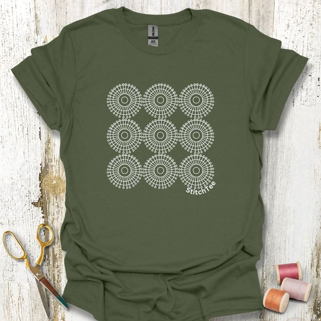 Sewing Pin Grid T-Shirt