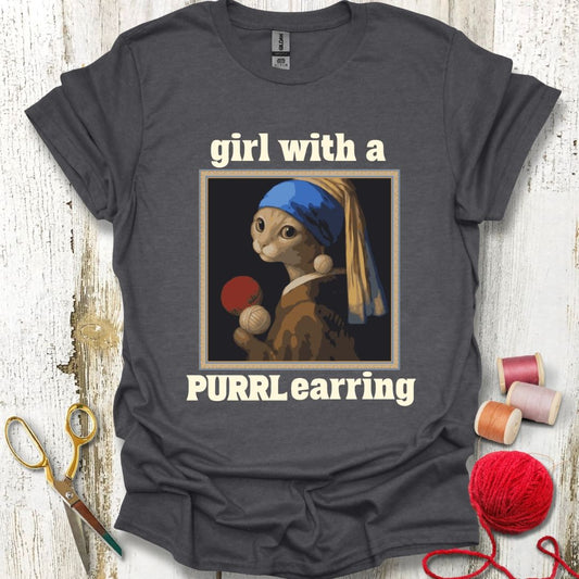 Cat Purrl Earring T-Shirt