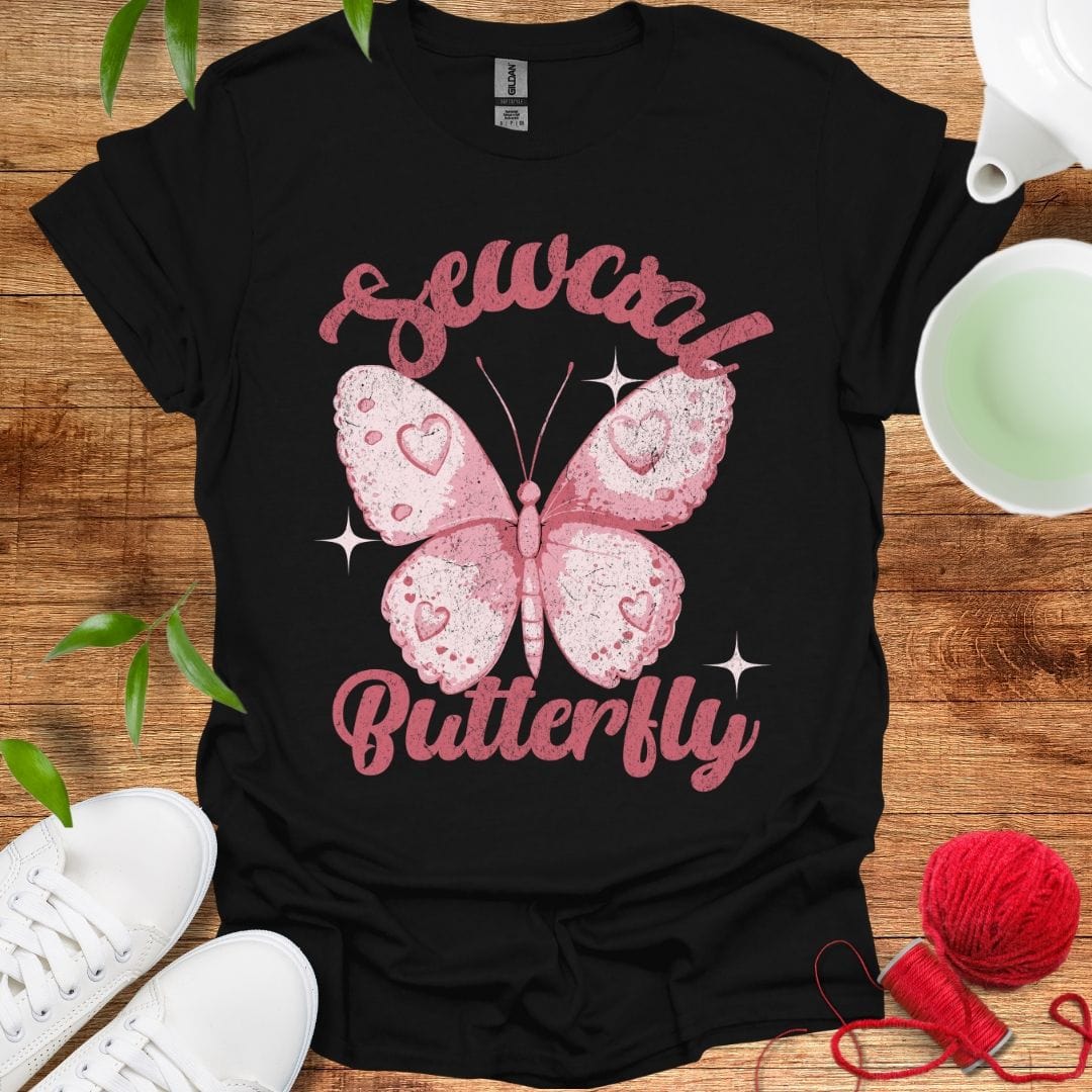 Pink Sewcial Butterfly Tee