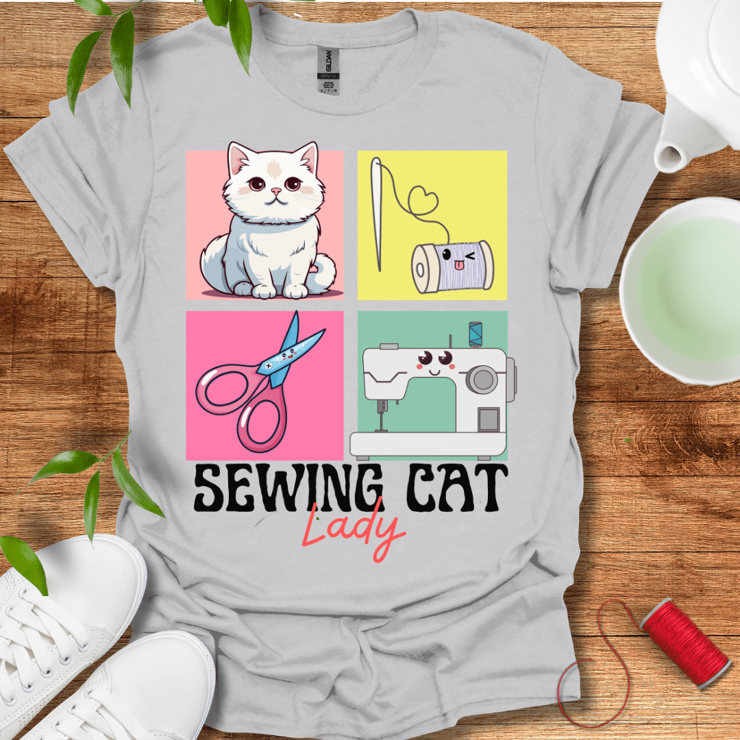 Sewing Cat Lady T-Shirt
