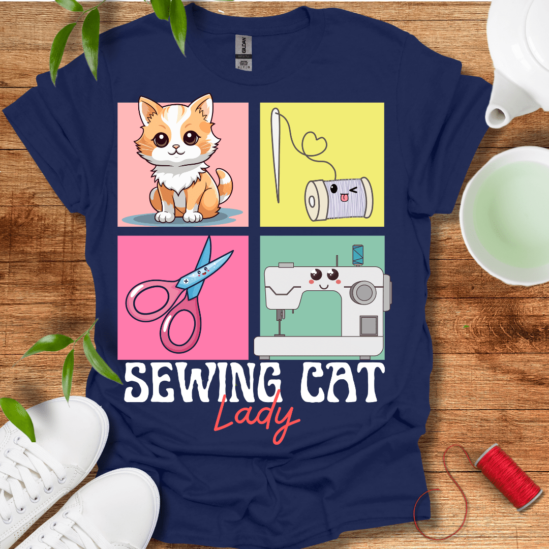 Sewing Ginger Cat T-Shirt