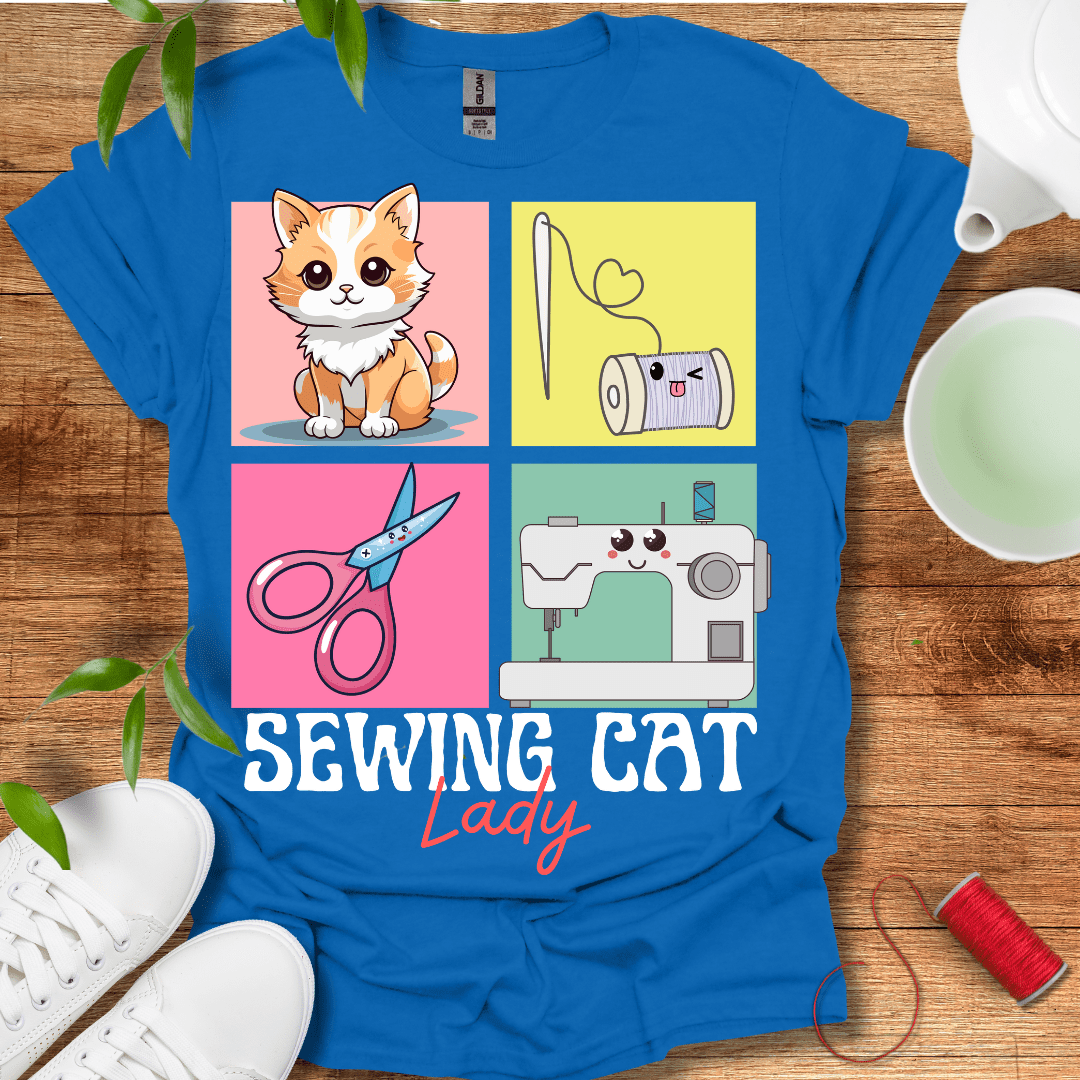 Sewing Ginger Cat T-Shirt