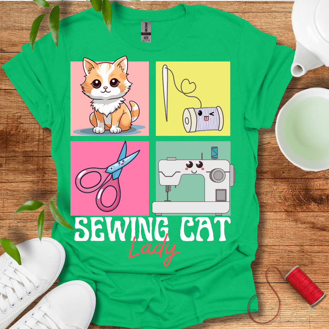Sewing Ginger Cat T-Shirt