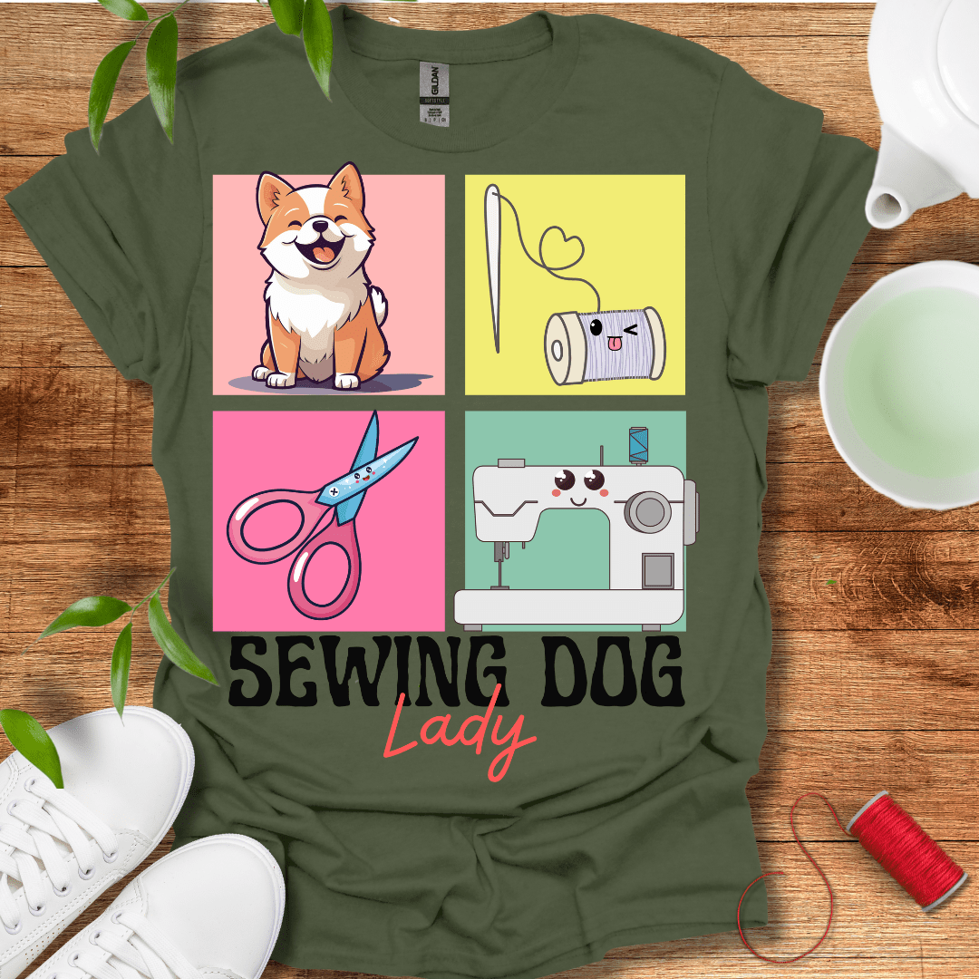 Sewing Dog T-Shirt