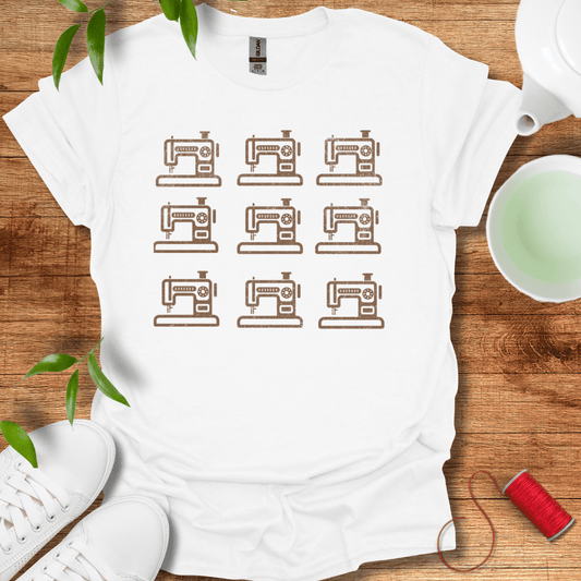 Sewing Machine Brown T-Shirt