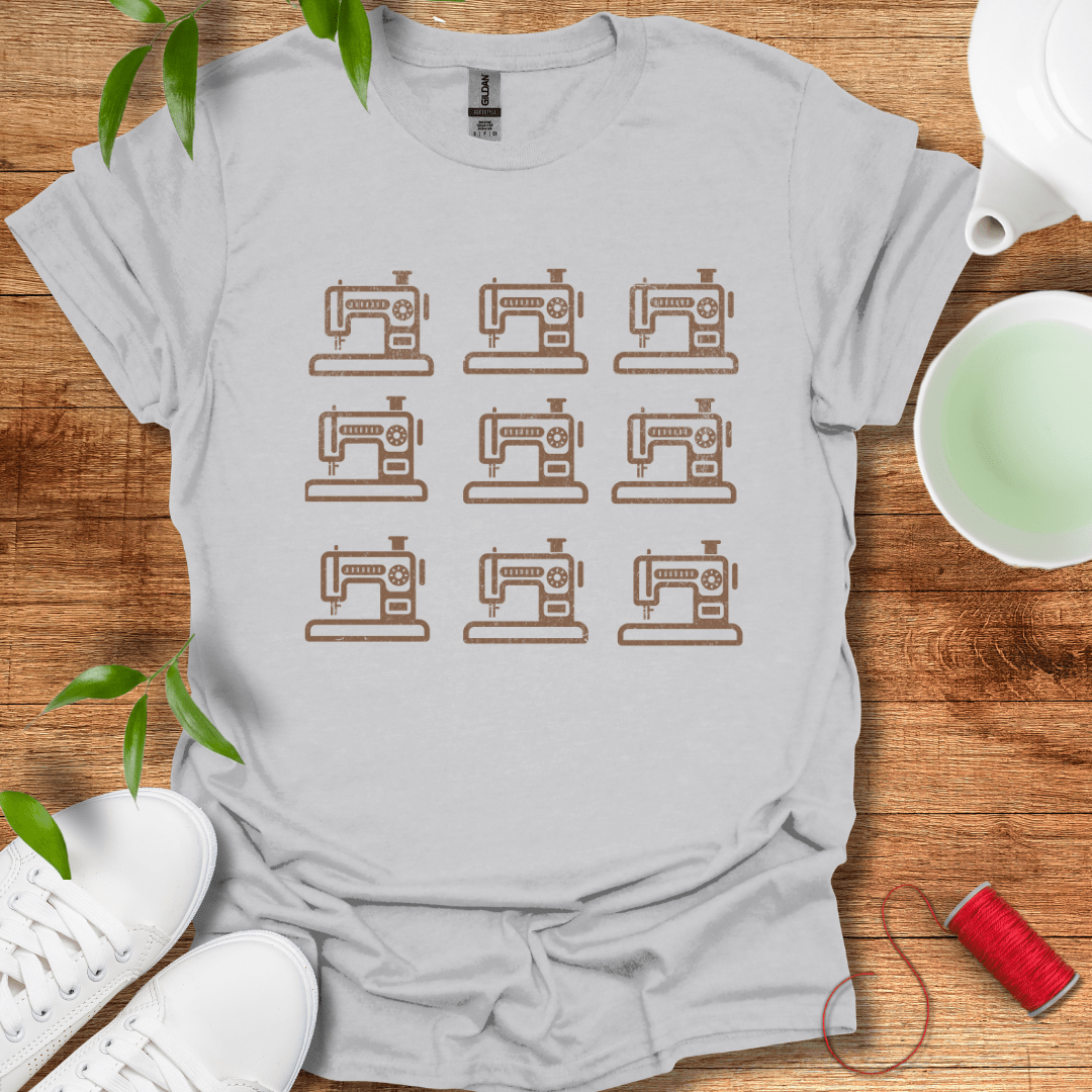 Sewing Machine Brown T-Shirt