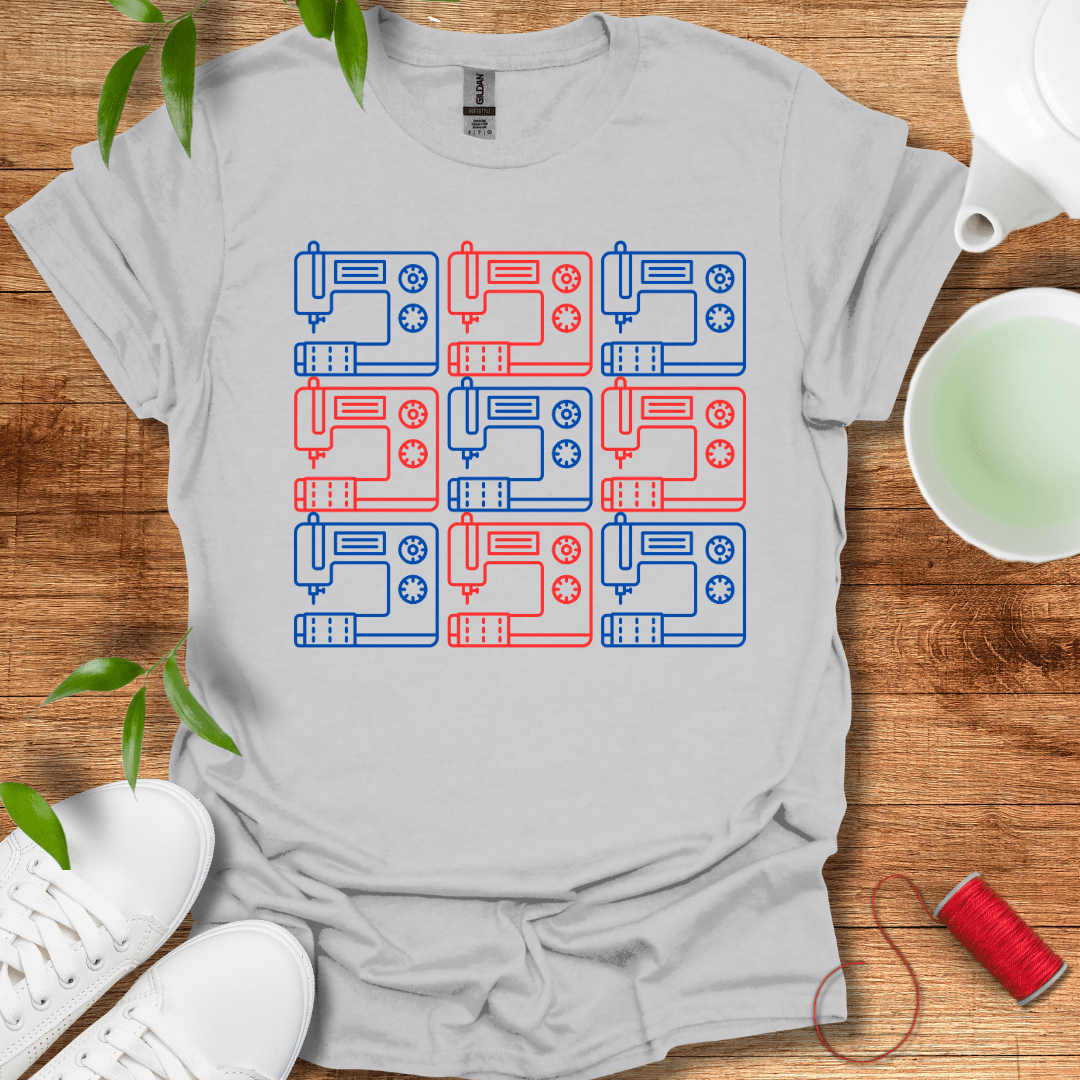 Sewing Machine Grid T-Shirt