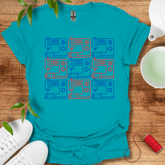 Sewing Machine Grid T-Shirt