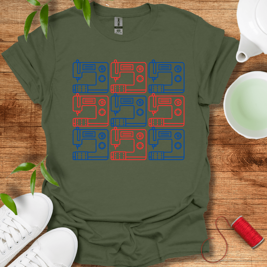 Sewing Machine Grid T-Shirt