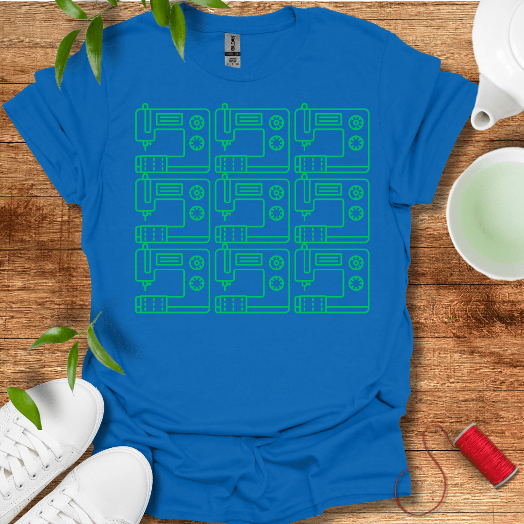 Green Sewing Grid T-Shirt