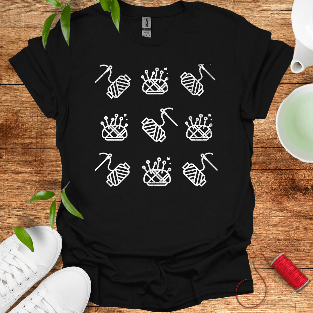 Sewing Grid White T-Shirt