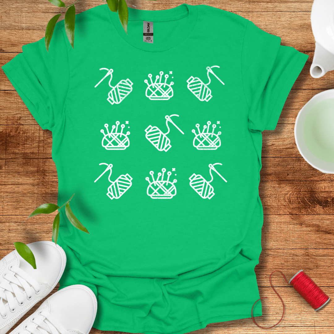 Sewing Grid White T-Shirt